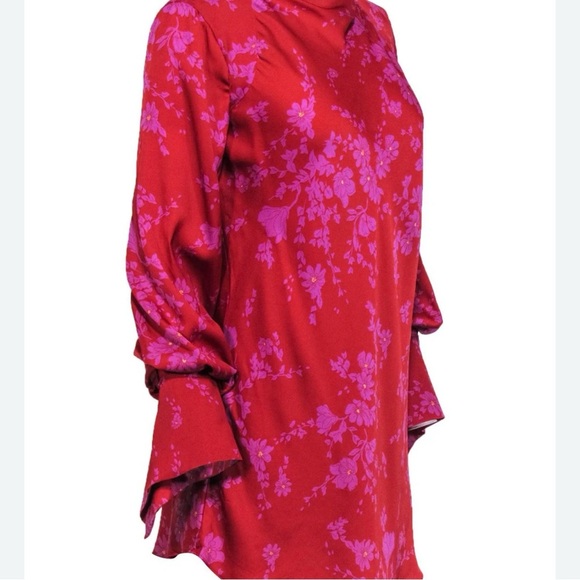 Free People  Romantic combo Red and Purple floral Dress - Picture 5 of 11